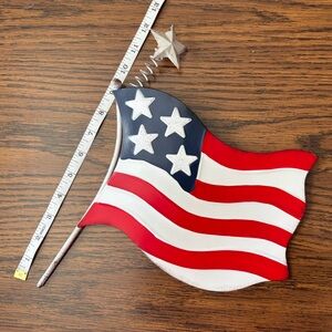 Metal Flag USA themed ~ 9” x 12.5”
